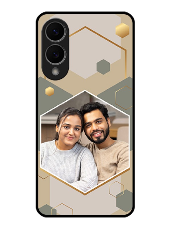 Custom Samsung Galaxy S25 Edge 5G Custom Glass Phone Case - Stylish Hexagon Pattern Design
