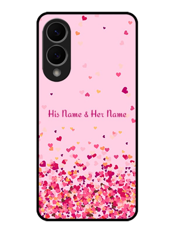 Custom Samsung Galaxy S25 Edge 5G Custom Glass Phone Case - Floating Hearts Design