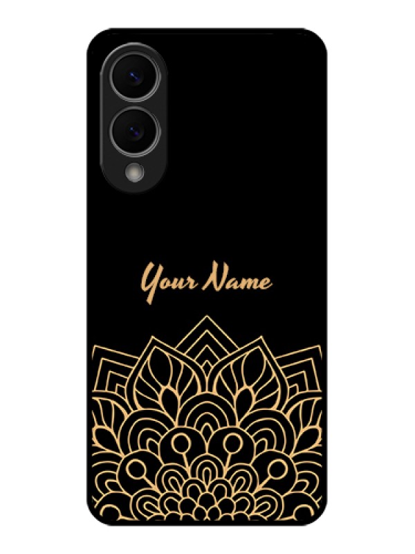 Custom Samsung Galaxy S25 Edge 5G Custom Glass Phone Case - Golden Mandala Design