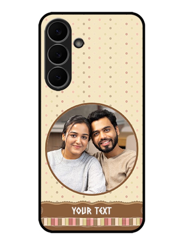 Custom Samsung Galaxy S25 FE 5G Custom Glass Phone Case - Brown Dotted Mobile Case Design