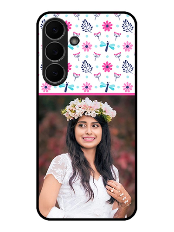 Custom Samsung Galaxy S25 FE 5G Custom Glass Phone Case - Colorful Flower Design