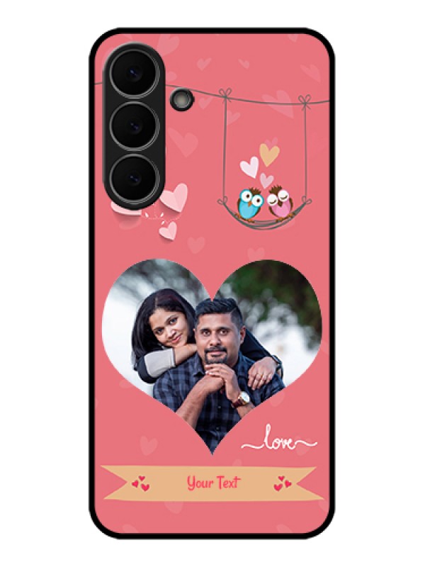 Custom Samsung Galaxy S25 FE 5G Custom Glass Phone Case - Peach Color Love Design