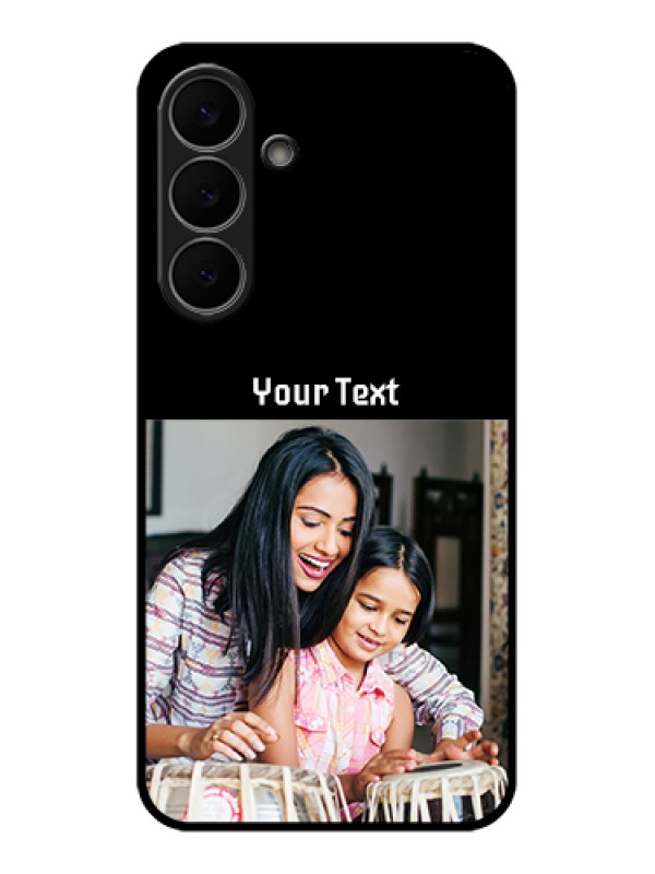 Custom Samsung Galaxy S25 FE 5G Custom Glass Phone Case - Photo With Name Design