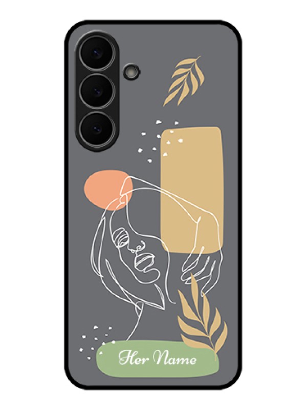 Custom Samsung Galaxy S25 FE 5G Custom Glass Phone Case - Gazing Woman Line Art Design