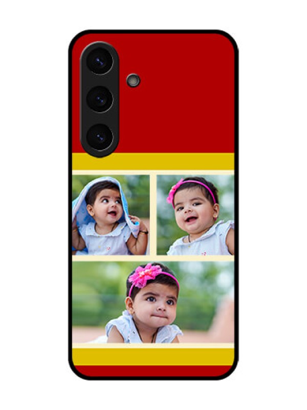 Custom Galaxy S25 Plus 5G Custom Glass Phone CaseMultiple Pic Upload Design