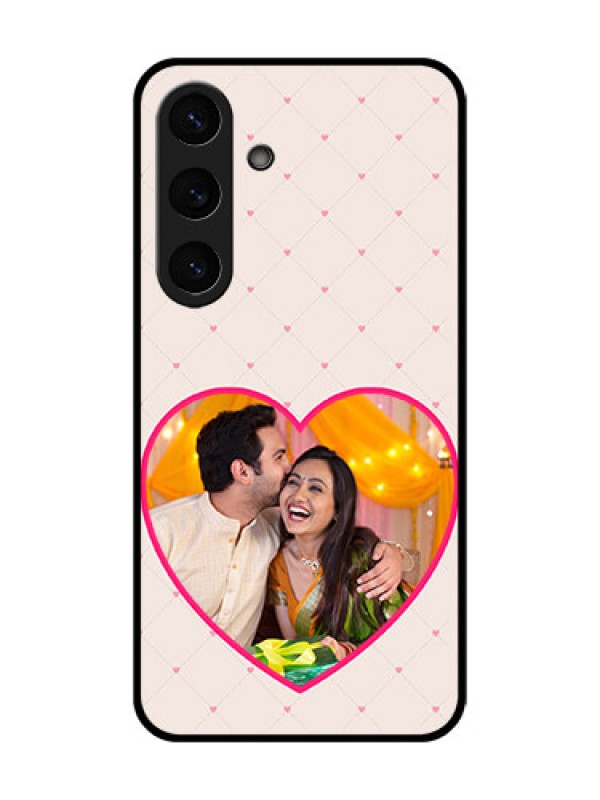 Custom Galaxy S25 Plus 5G Custom Glass Phone CaseHeart Shape Design