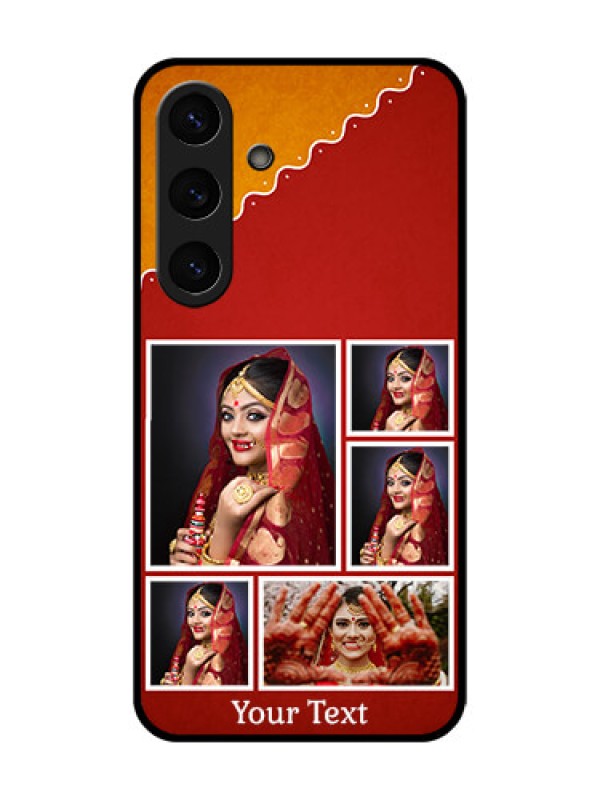 Custom Galaxy S25 Plus 5G Custom Glass Phone CaseWedding Pic Upload Design