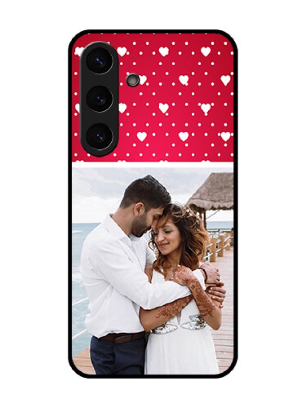 Custom Galaxy S25 Plus 5G Custom Glass Phone CaseHearts Mobile Case Design