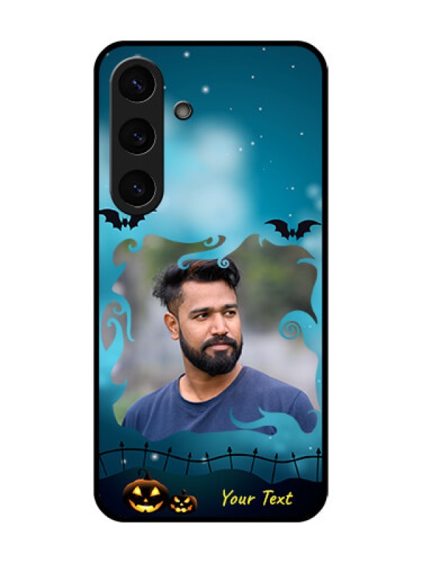 Custom Galaxy S25 Plus 5G Custom Glass Phone CaseHalloween Frame Design