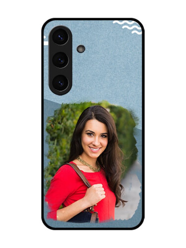 Custom Galaxy S25 Plus 5G Custom Glass Phone CaseGrunge Line Art Design