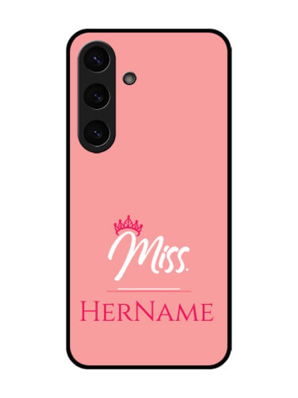 Custom Galaxy S25 Plus 5G Custom Glass Phone CaseMrs With Name Design