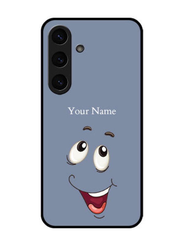 Custom Galaxy S25 Plus 5G Custom Glass Phone CaseLaughing Cartoon Face Design