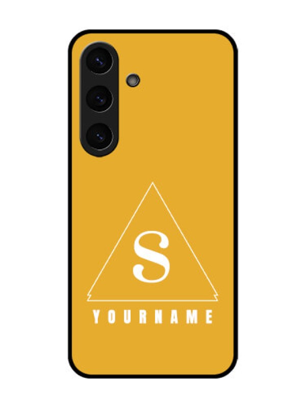 Custom Galaxy S25 Plus 5G Custom Glass Phone CaseSimple Triangle Design