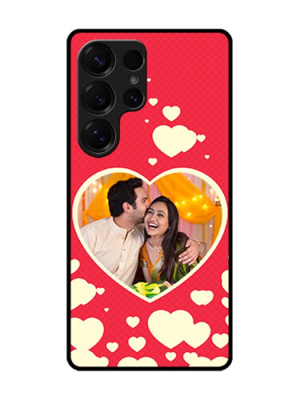 Custom Galaxy S25 Ultra 5G Custom Glass Phone CaseLove Symbols Phone Cover Design