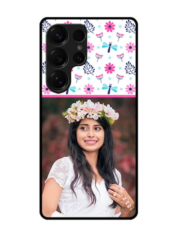 Custom Galaxy S25 Ultra 5G Custom Glass Phone CaseColorful Flower Design