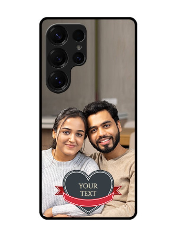Custom Galaxy S25 Ultra 5G Custom Glass Phone CaseJust Married Couple Design