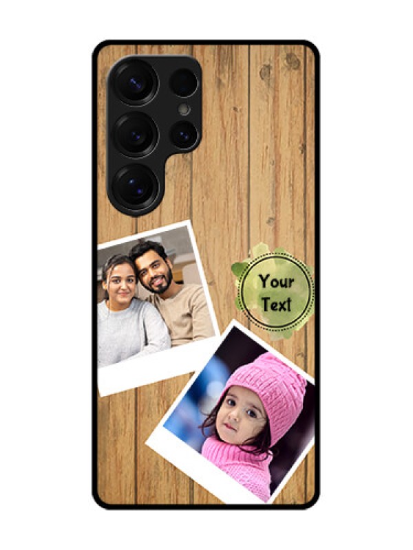 Custom Galaxy S25 Ultra 5G Custom Glass Phone CaseWooden Texture Design