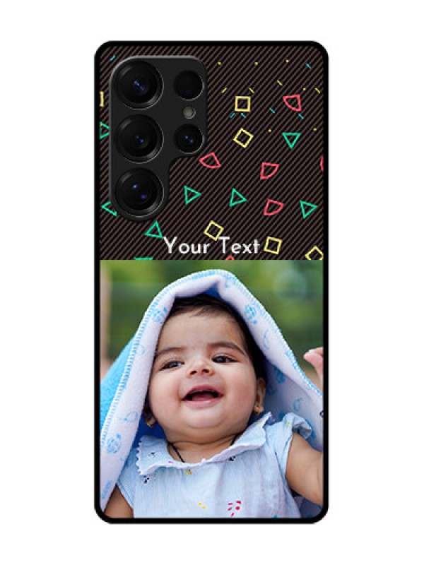 Custom Galaxy S25 Ultra 5G Custom Glass Phone CaseWith Confetti Birthday Design