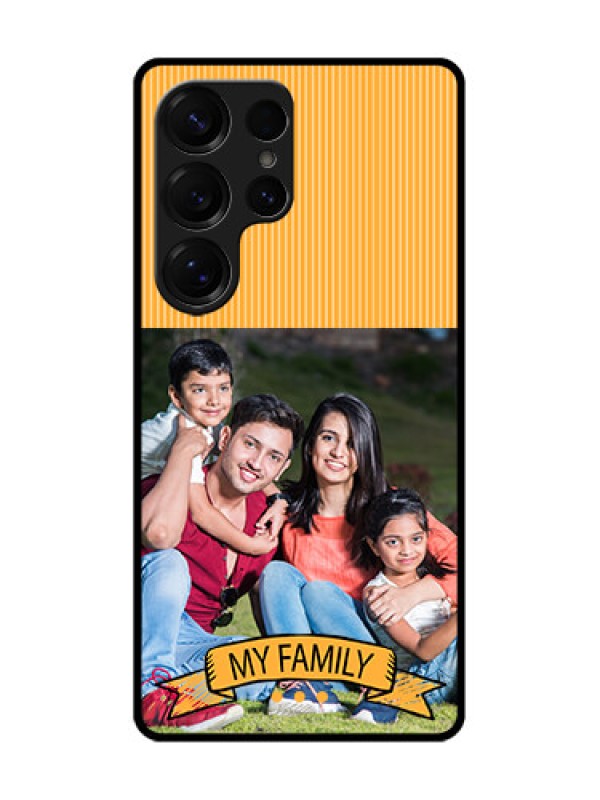 Custom Galaxy S25 Ultra 5G Custom Glass Phone CaseMy Family Design