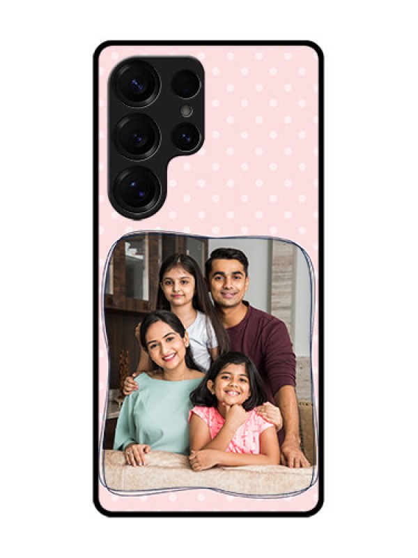 Custom Galaxy S25 Ultra 5G Custom Glass Phone CaseFamily With Dots Design