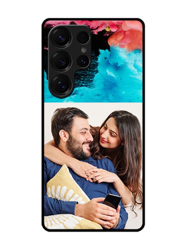 Custom Galaxy S25 Ultra 5G Custom Glass Phone CaseQuote With Acrylic Painting Design