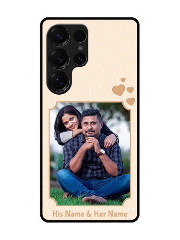 Custom Galaxy S25 Ultra 5G Custom Glass Phone CaseWith Confetti Love Design