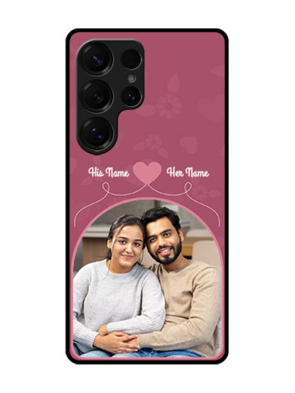 Custom Galaxy S25 Ultra 5G Custom Glass Phone CaseLove Floral Design