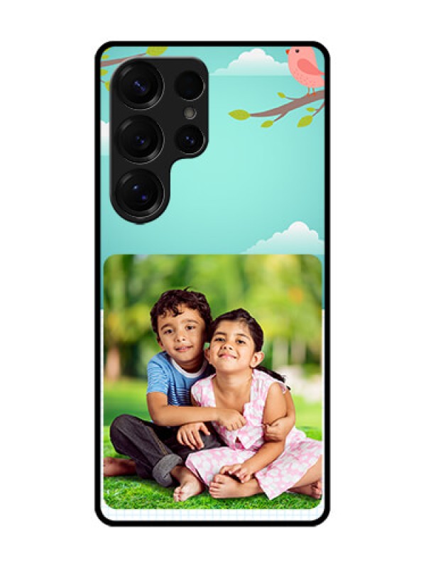Custom Galaxy S25 Ultra 5G Custom Glass Phone CaseDoodle Love Design