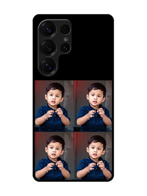 Custom Galaxy S25 Ultra 5G Custom Glass Phone Case4 Image Holder Design