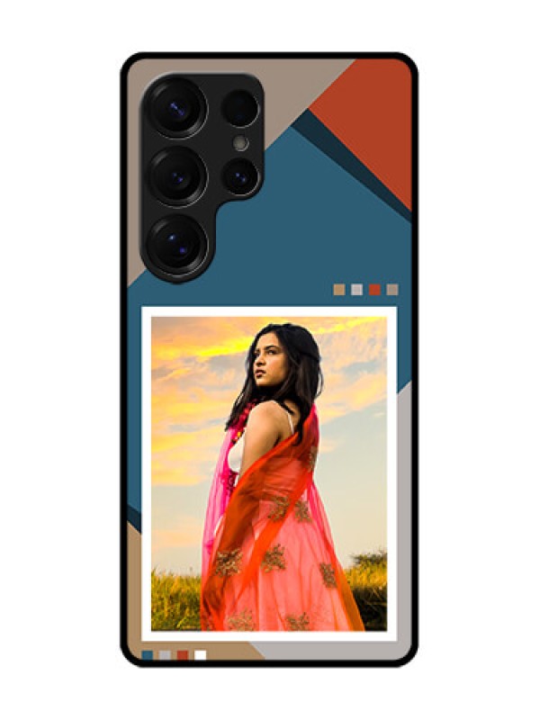Custom Galaxy S25 Ultra 5G Custom Glass Phone CaseRetro Color Pallet Design