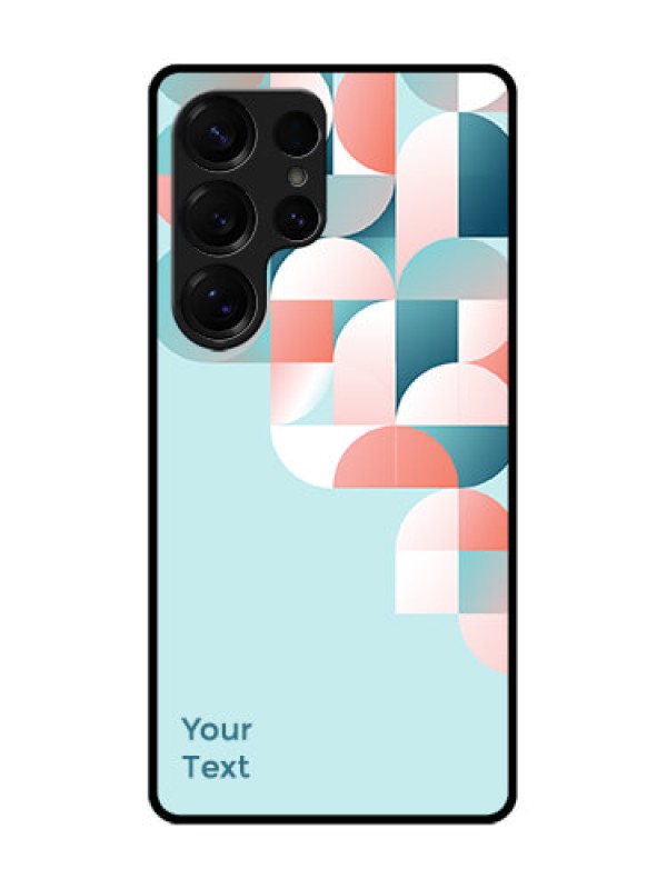 Custom Galaxy S25 Ultra 5G Custom Glass Phone CaseStylish Semi - Circle Pattern Design