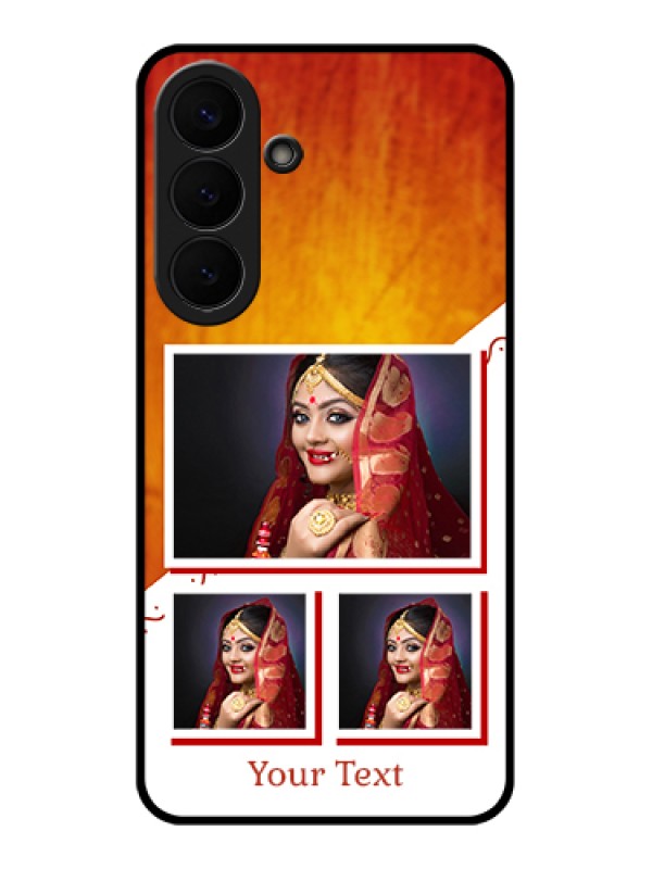 Custom Samsung Galaxy S26 Plus 5G Custom Glass Phone Case - Wedding Memories Design