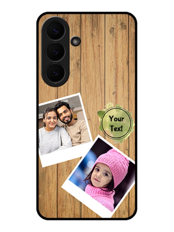 Custom Samsung Galaxy S26 Plus 5G Custom Glass Phone Case - Wooden Texture Design