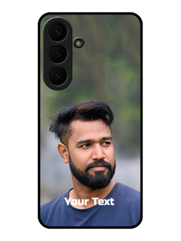 Custom Samsung Galaxy S26 Plus 5G Custom Glass Phone Case - Photo With Text Design