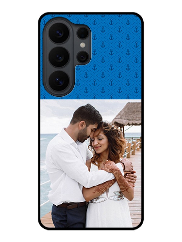 Custom Samsung Galaxy S26 Ultra 5G Custom Glass Phone Case - Blue Anchors Design