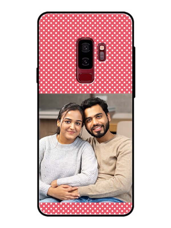 Custom Samsung Galaxy S9 Plus Custom Glass Phone Case  - White Dotted Design