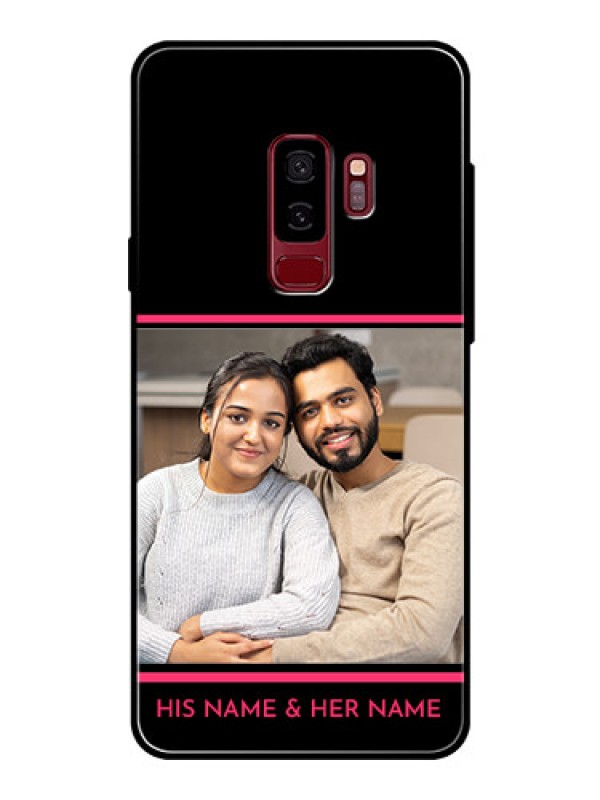 Custom Samsung Galaxy S9 Plus Custom Glass Mobile Case  - with Add Text Design
