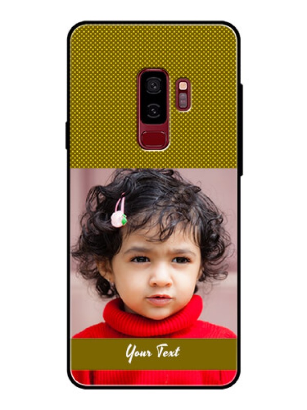 Custom Samsung Galaxy S9 Plus Custom Glass Phone Case  - Simple Green Color Design