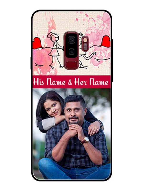 Custom Samsung Galaxy S9 Plus Photo Printing on Glass Case  - You and Me Case Design