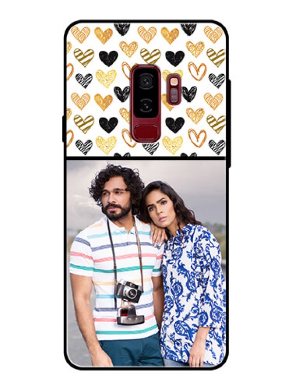 Custom Samsung Galaxy S9 Plus Photo Printing on Glass Case  - Love Symbol Design