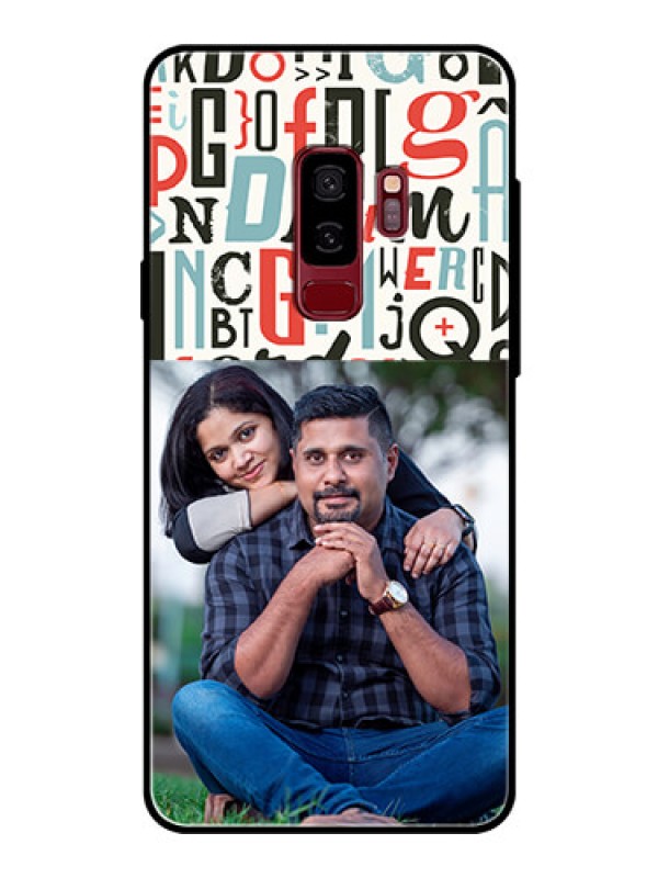 Custom Samsung Galaxy S9 Plus Personalized Glass Phone Case  - Alphabet Design