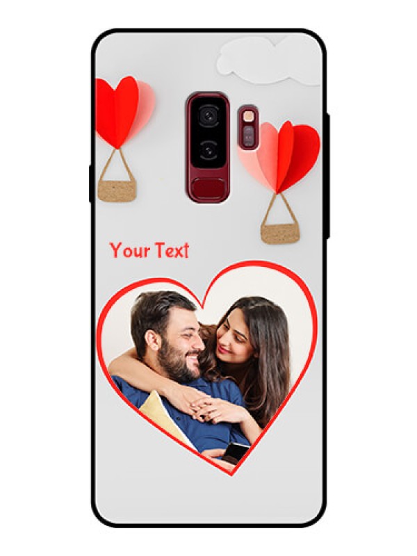 Custom Samsung Galaxy S9 Plus Custom Glass Mobile Case  - Parachute Love Design