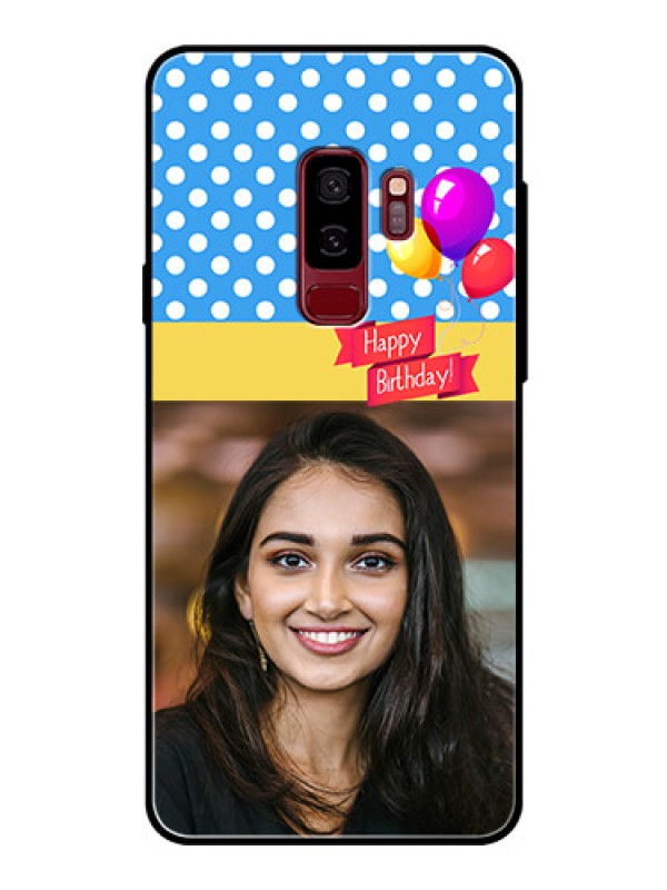Custom Samsung Galaxy S9 Plus Custom Glass Mobile Case  - Happy Birthday Design