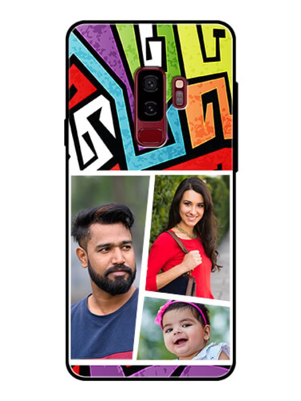 Custom Samsung Galaxy S9 Plus Custom Glass Phone Case  - Graffiti pattern Design