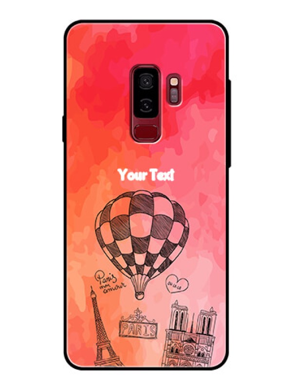 Custom Samsung Galaxy S9 Plus Custom Glass Phone Case  - Paris Theme Design