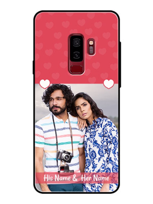 Custom Samsung Galaxy S9 Plus Photo Printing on Glass Case  - Simple Love Design