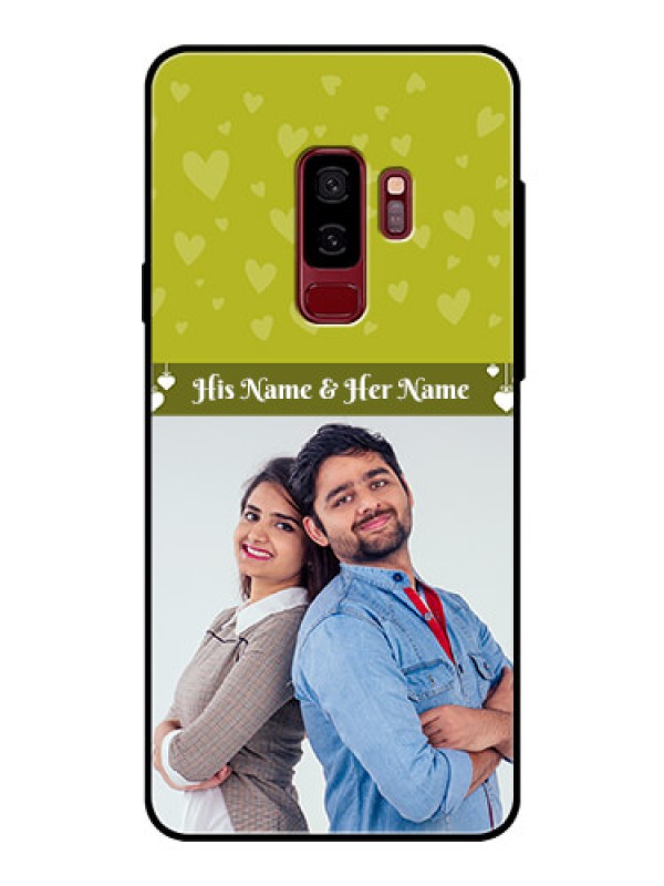 Custom Samsung Galaxy S9 Plus Custom Glass Phone Case  - You & Me Heart Design