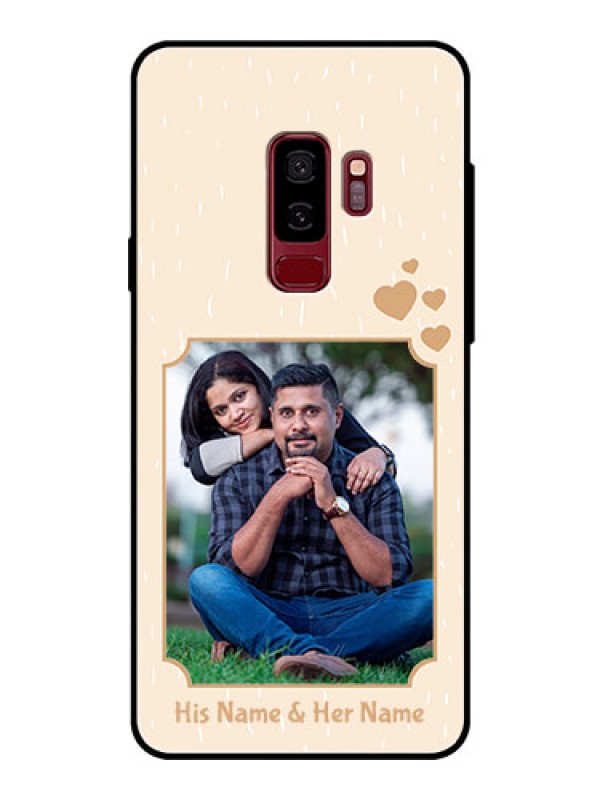 Custom Samsung Galaxy S9 Plus Custom Glass Phone Case  - with confetti love design 