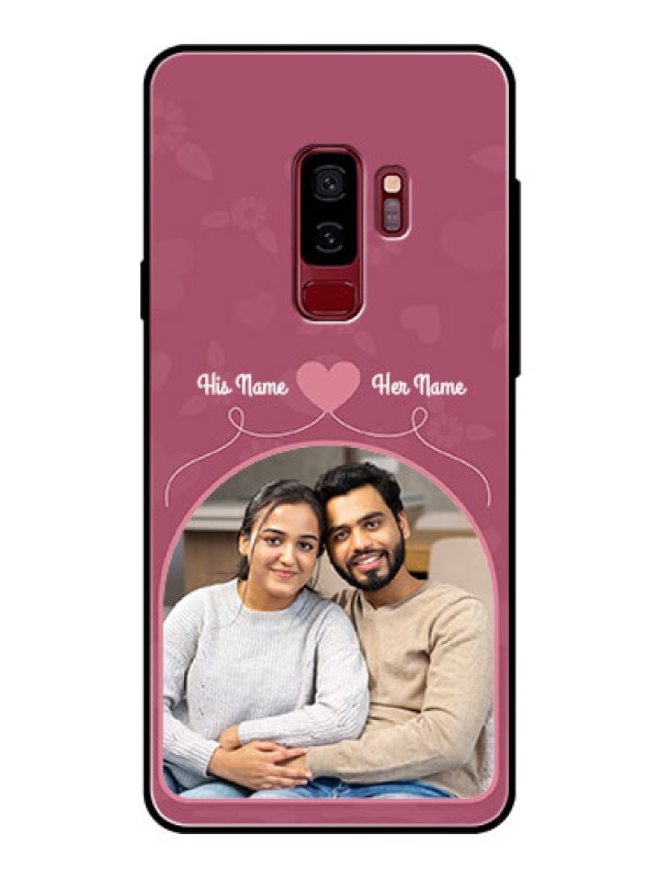 Custom Samsung Galaxy S9 Plus Photo Printing on Glass Case  - Love Floral Design