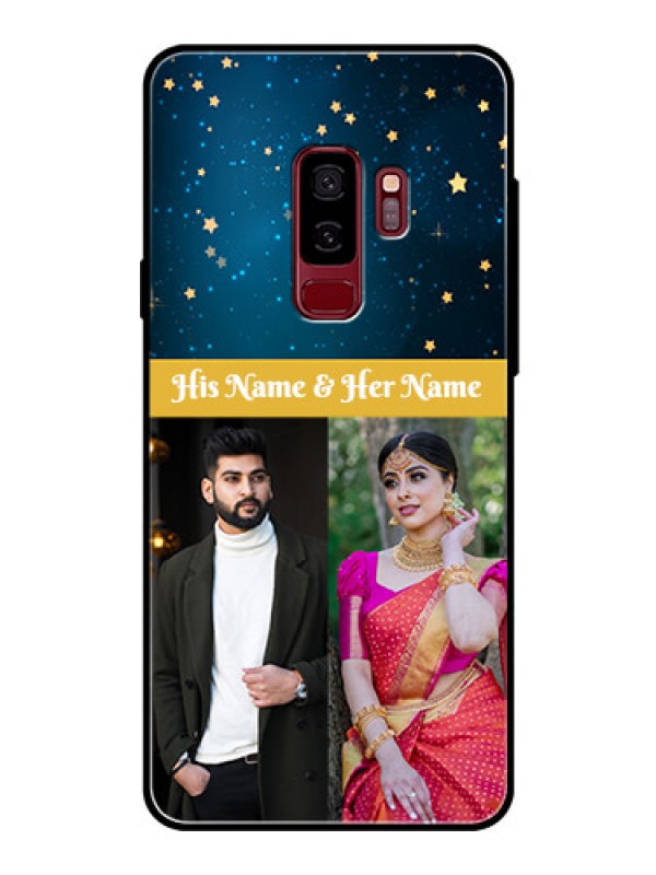 Custom Samsung Galaxy S9 Plus Custom Glass Phone Case  - Galaxy Stars Backdrop Design